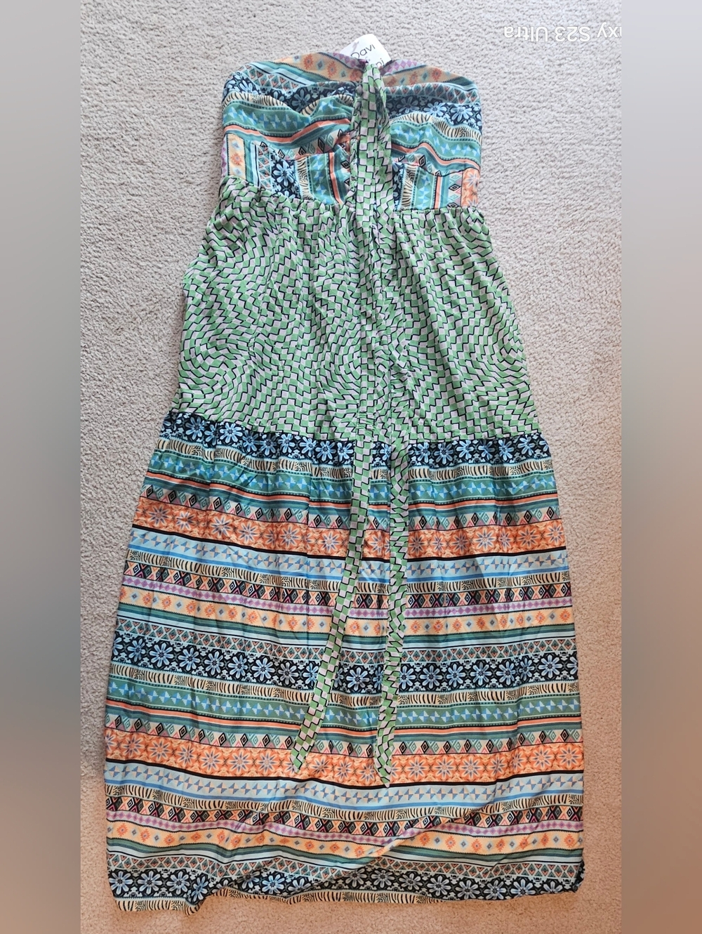 NWT...DAVI & DANI Kahuna Halter Maxi Dress SIZE LARGE - Picture 8 of 10